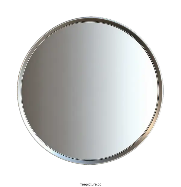 [Transparent Background PNG]Round Metal Framed Decorative Mirror