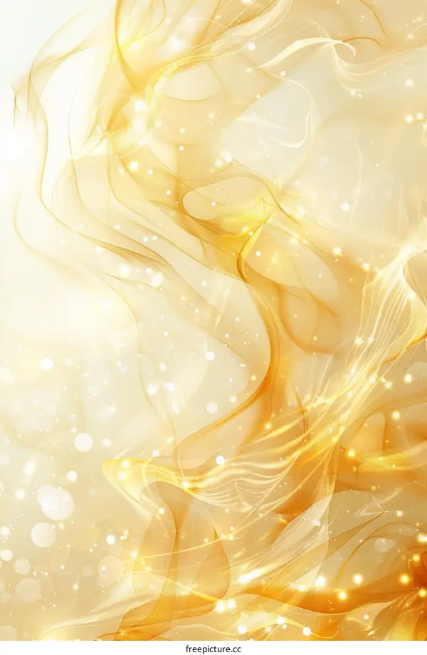 Golden Silken Waves Glowing