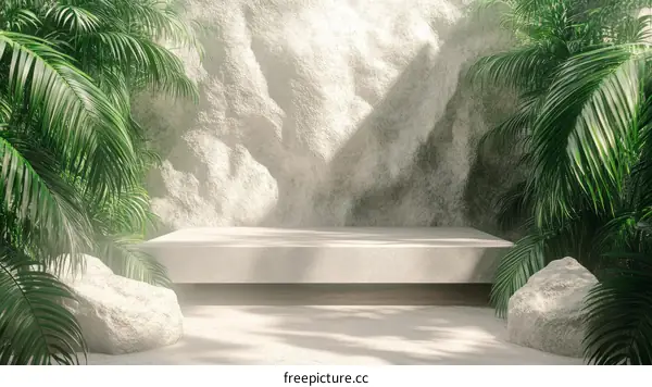 Elegant Tropical Display Podium