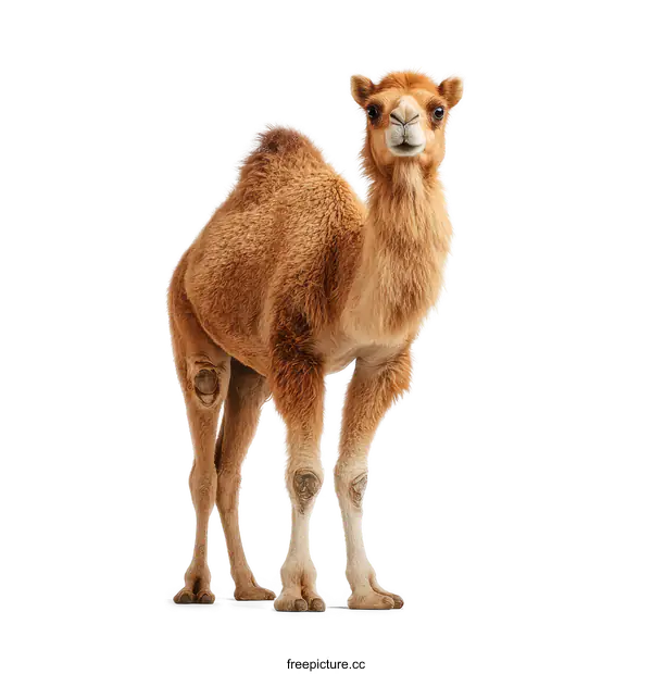 [Transparent Background PNG]Adorable Camel in a Studio Setting
