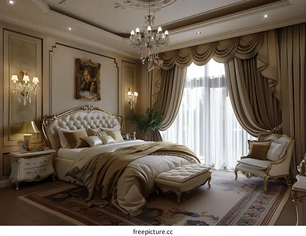 European luxury style bedroom
