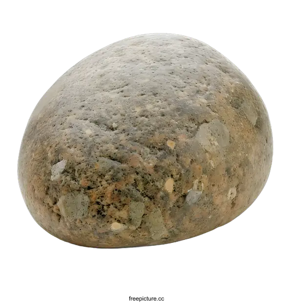 [Transparent Background PNG]Smooth Round River Rock Isolated On White Background