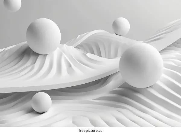 Abstract White 3D Sphere Background