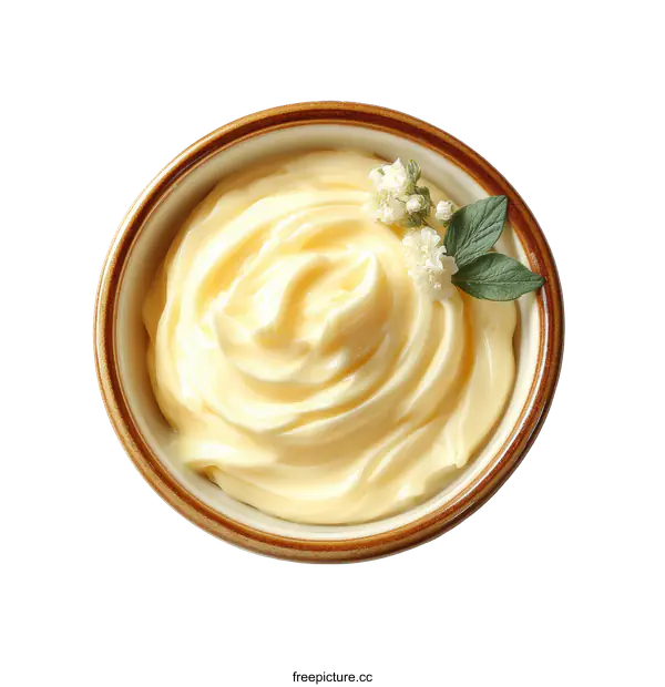[Transparent Background PNG]Delicious Creamy Dip in a Bowl