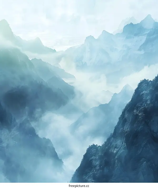 Misty Mountains Landscape