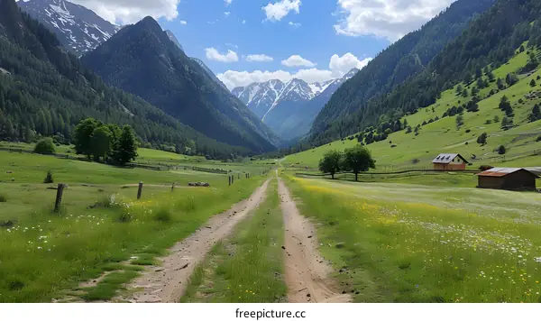 The path to the mountain hut