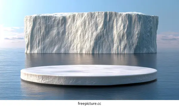 Iceberg and Marble Platform Scene