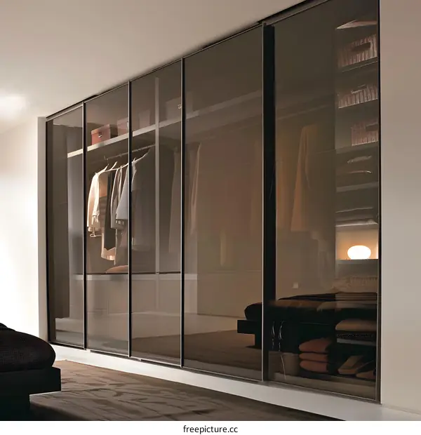 Modern Glass Sliding Closet Doors Design