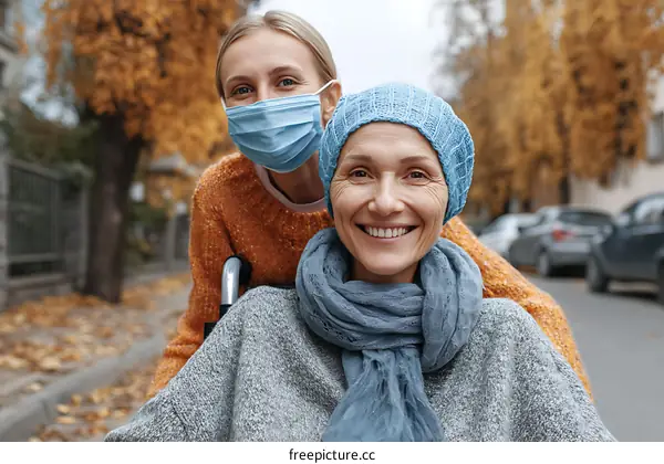 Support and Care for a Loved One on a Fall Day