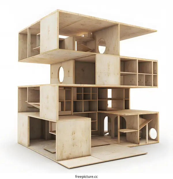 Wooden Model Home Interior Design