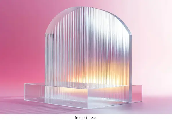 Abstract Geometric Glass Display Stand