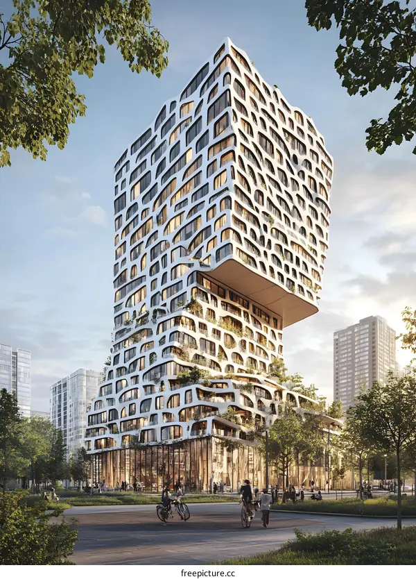 Modern Architecture Design of High Rise Building with Green Features