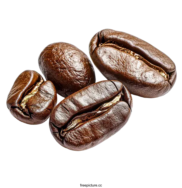 [Transparent Background PNG]Close up of Roasted Coffee Beans