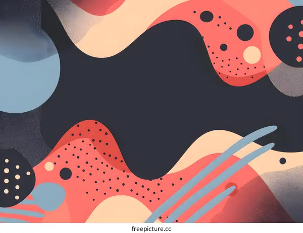 Abstract Background with Geometric Shapes and Dots