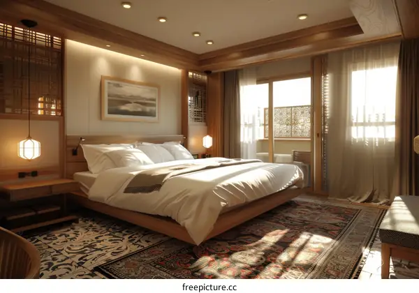 Elegant Modern Japanese Bedroom Interior Design
