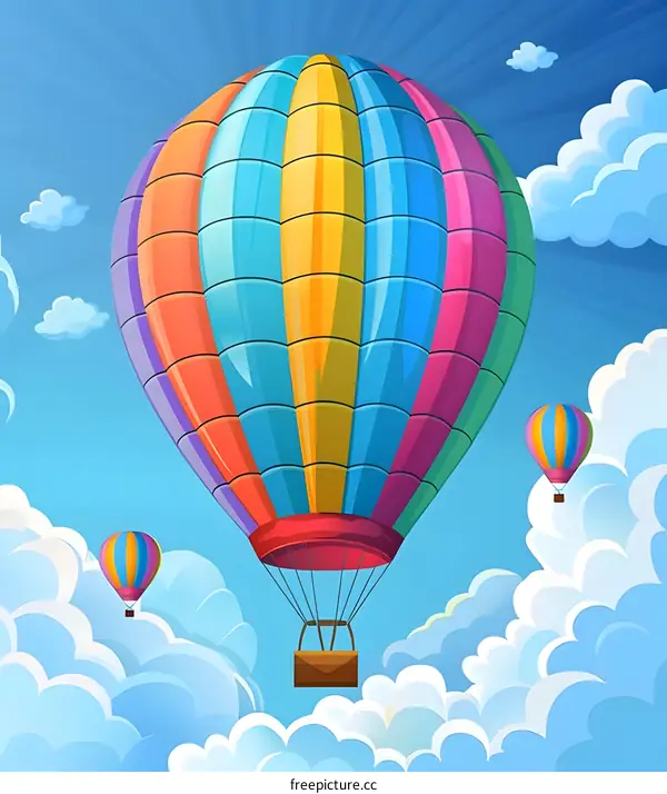 Colorful Hot Air Balloons Flying in the Sky