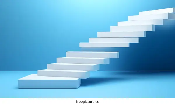 Abstract White Staircase Design