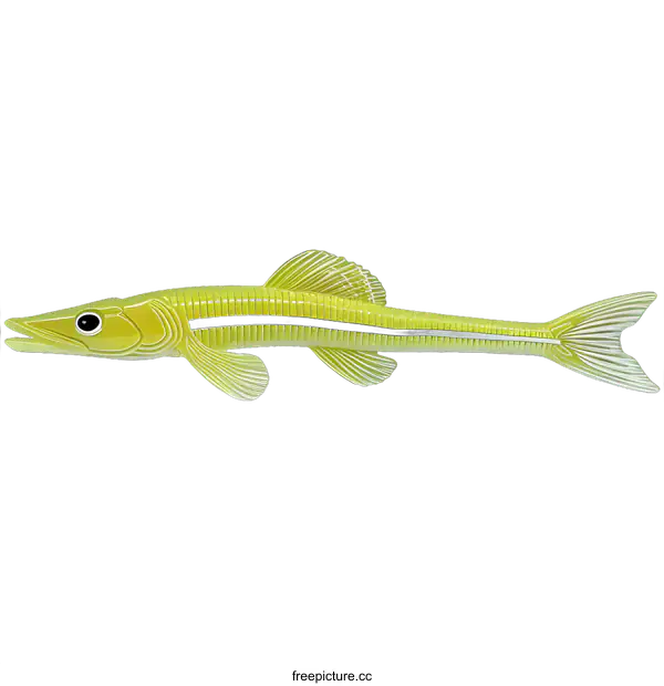[Transparent Background PNG]Yellow fish illustration on white background