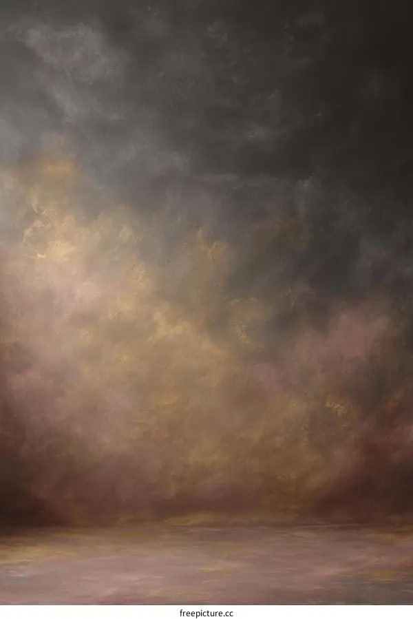 Rustic Studio Background with Golden Tones