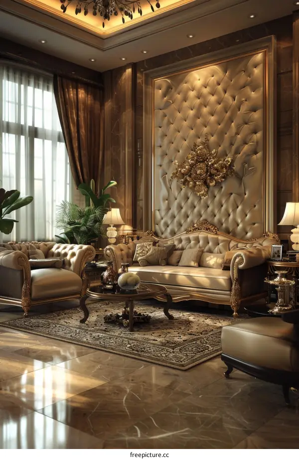 Luxurious living room interior design