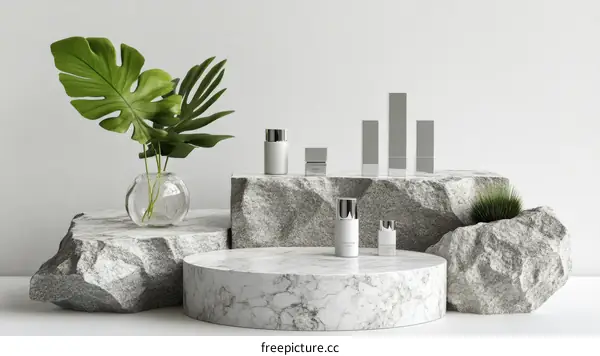 Modern Minimalist Cosmetic Product Display