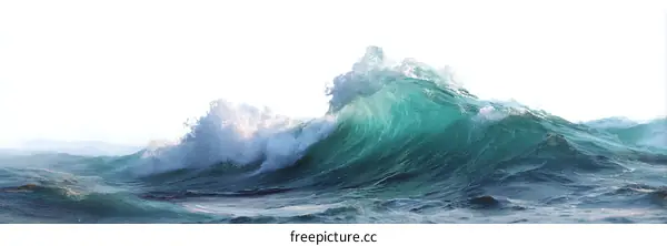 Powerful Ocean Wave Splashing