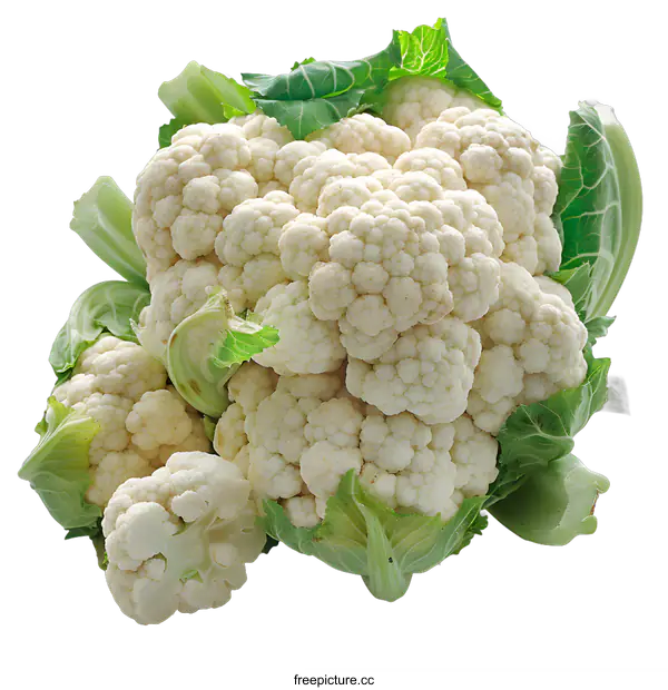 [Transparent Background PNG]Fresh Cauliflower on White Background