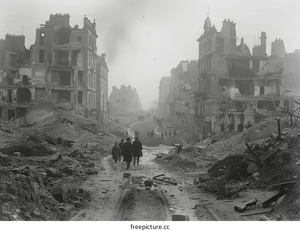 The aftermath of the Battle of Amiens, 1918