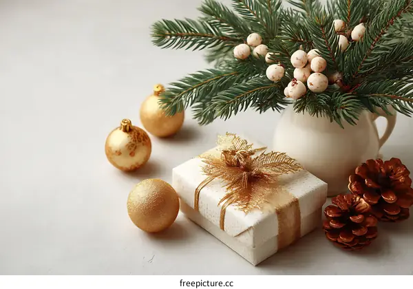 Elegant Christmas Decorations and Gift