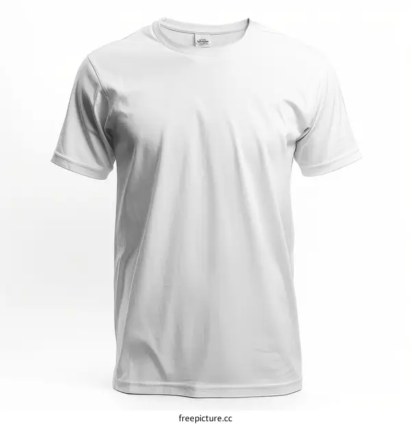 White T-Shirt Mockup on White Background