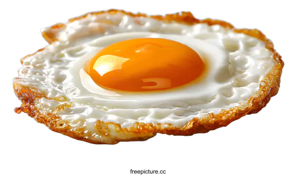 [Transparent Background PNG]Fried Egg on a White Plate