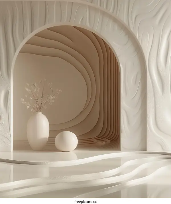 Minimalist Beige Architectural Interior Design