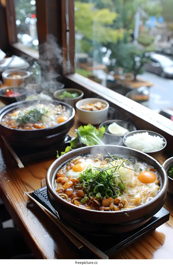 A delicious Japanese dish with noodles, vegetables and egg
