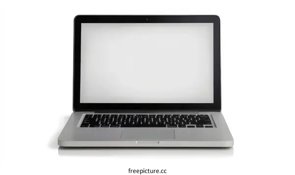 Modern Laptop with Blank Screen