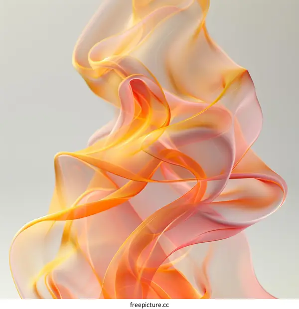 Colorful abstract painting with flowing shapes