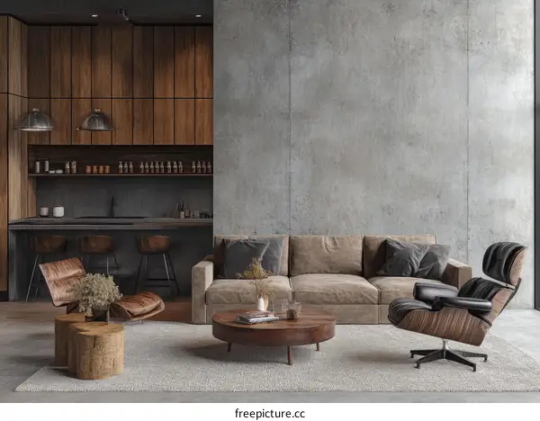 Modern Rustic Living Room Interior Design