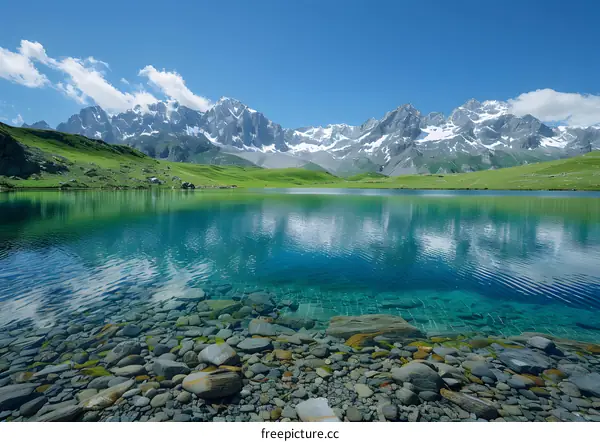 mountain lake in the Alps