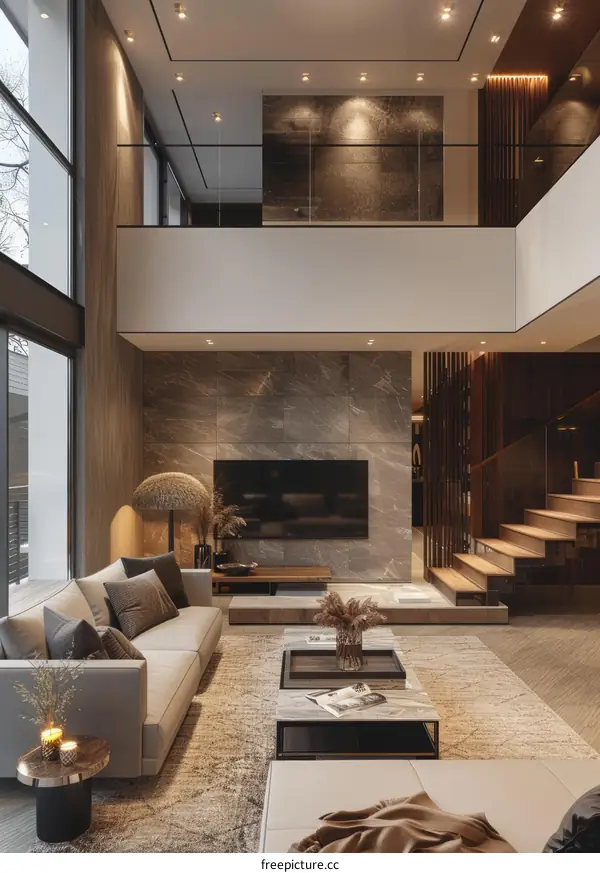 Modern Minimalist Living Room Design with Scandinavian Style