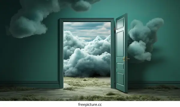 Green door to another dimension