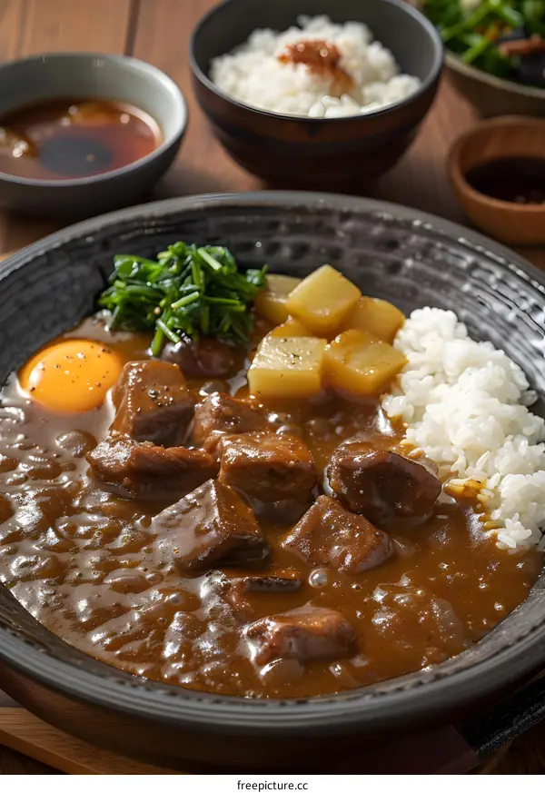 Japanese beef curry with rice