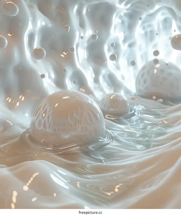 Abstract Liquid Forms with Bubbles