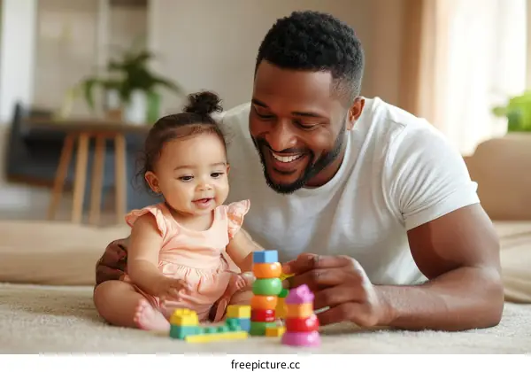 Father and Daughter Playful Family Time