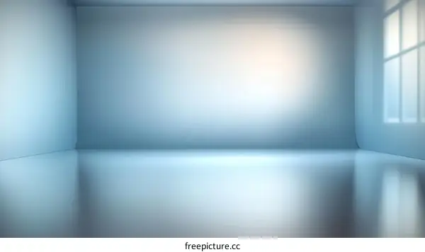 Empty Light Blue Studio Corner