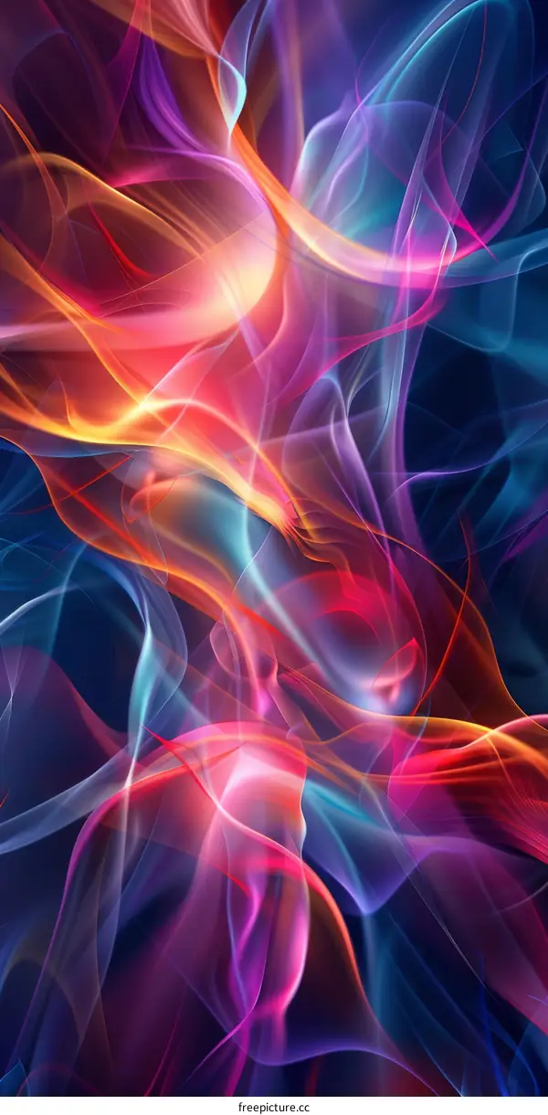 Abstract Colorful Flames