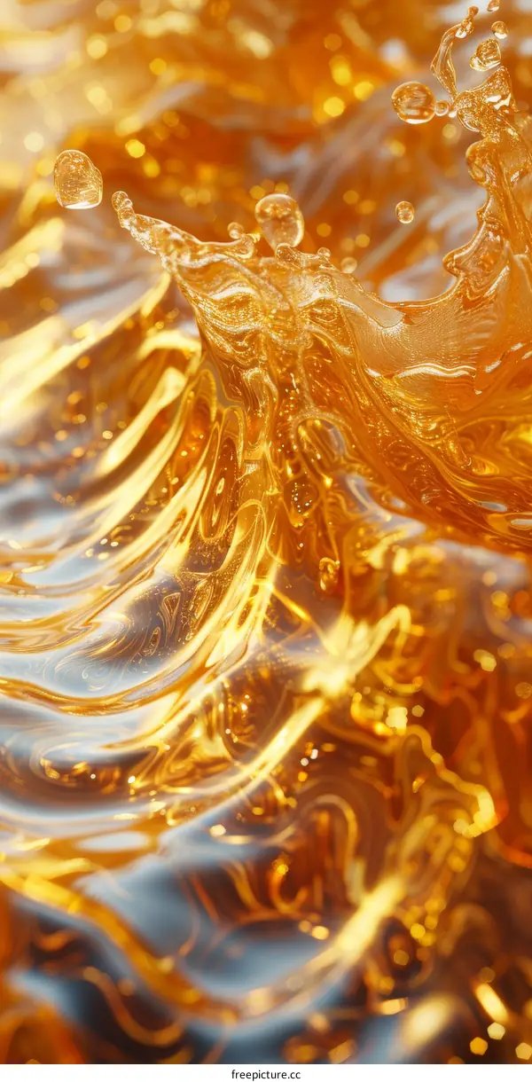 Abstract Liquid Splashing Art