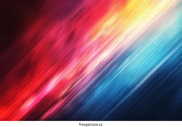 Abstract Light Streaks on Black Background