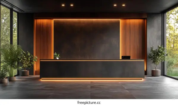Modern Lobby Reception Desk Design