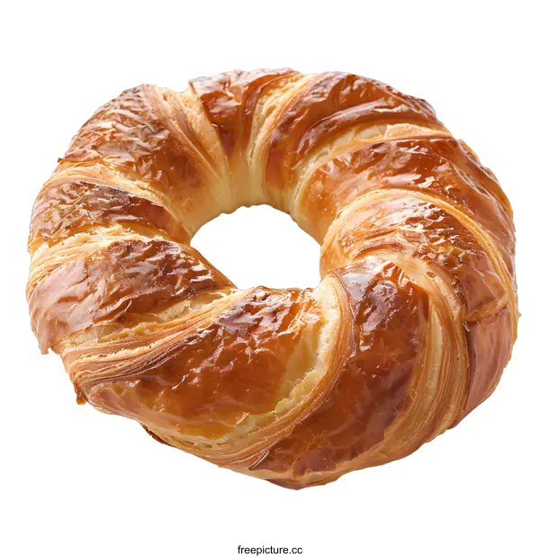 [Transparent Background PNG]Close Up Of A Single Freshly Baked Pastry Ring