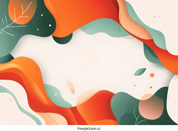 Abstract Orange and Green Background Illustration