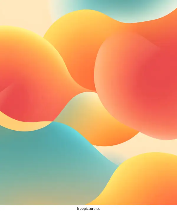 Abstract Background With Fluid Shapes